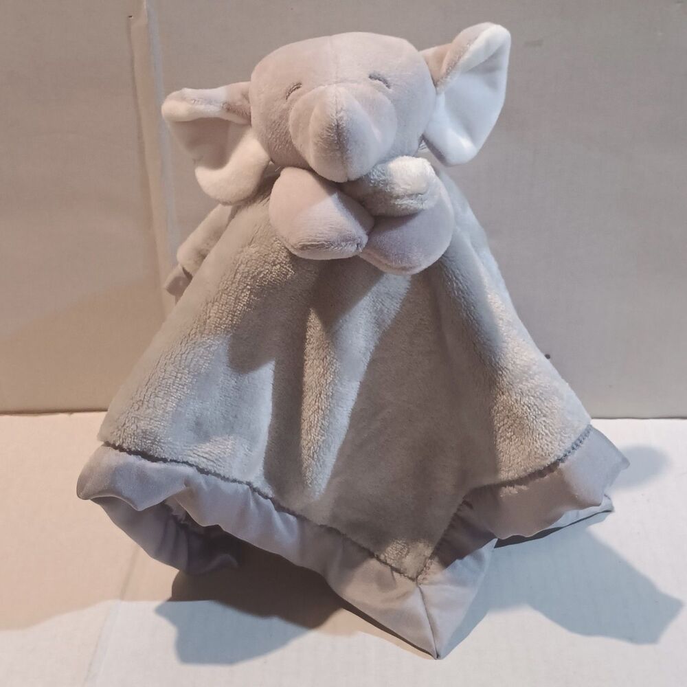 Carter's Elephant Plush Snuggler Security Blanket-Satin Trim-2020-Lovey-Velour